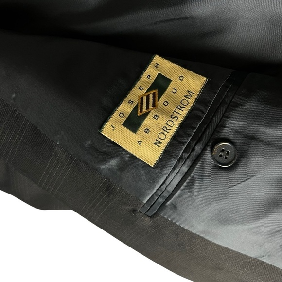 Joseph Abboud Windowpane Suit Blazer Men's Jacket 100% WOOL 2 Button SZ 42R W36 - Picture 5 of 12